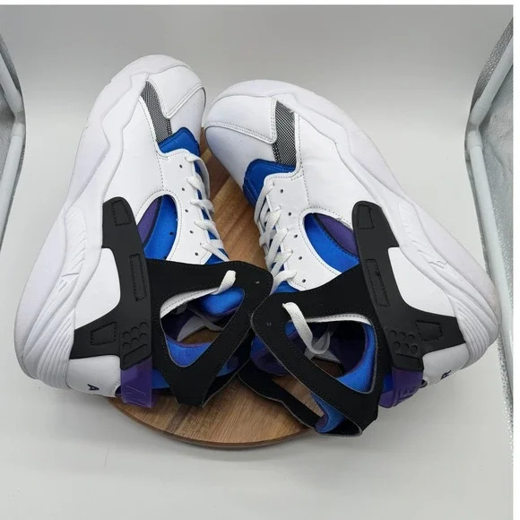 Nike Air Flight Huarache Men's Size 13 OG White Varsity Royal Lyon Blue 0364 - Picture 5 of 9